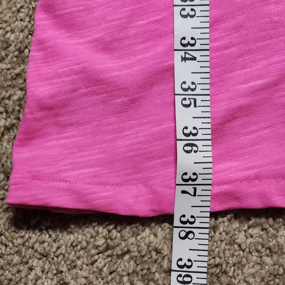 Fresh Produce V-Neck Slub Cotton T-Shirt Dress Size M Color Hot Pink - Picture 4 of 7